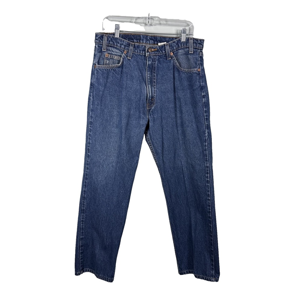 Vintage Levis 505 Jeans Mens 36x30 (34x28) Medium Wash Straight Orange Tab 90s